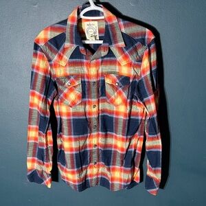 Diesel Men's Plaid Shirt - Red and Navy